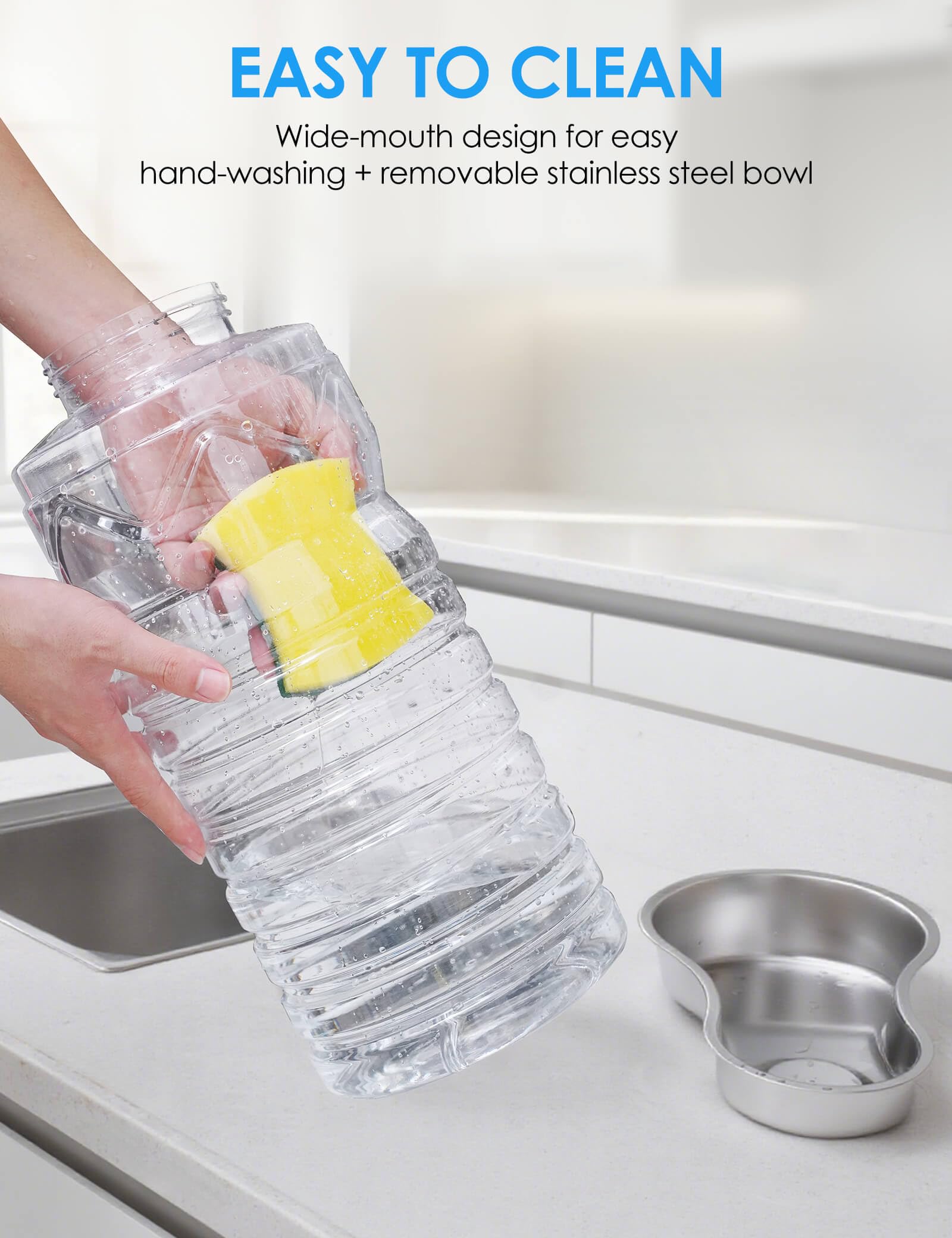 Heouvo gravity refill system delivers steady hydration in multi-pet homes.