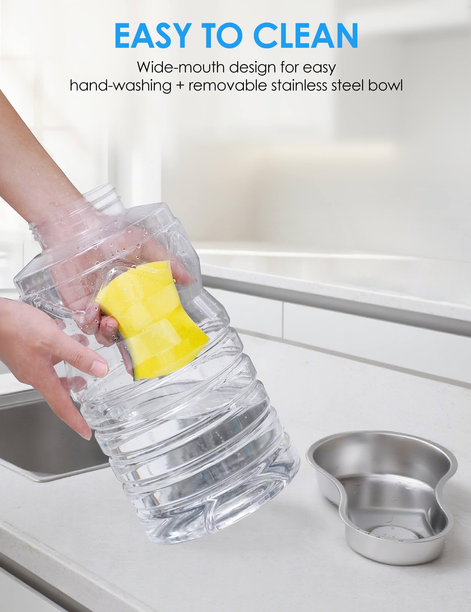 Heouvo gravity-refilling system with 8L reservoir delivers steady water to pets between refills.