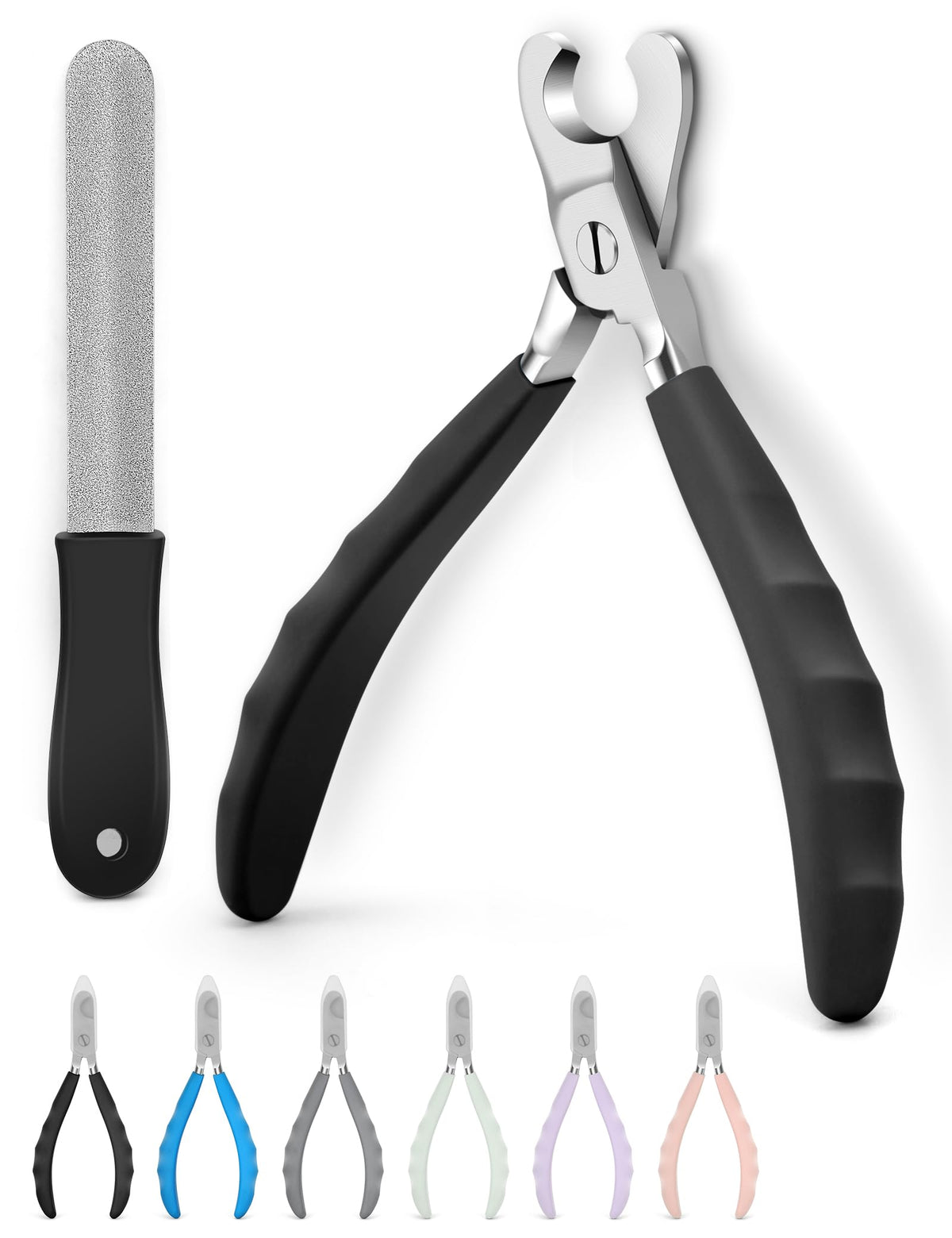 heouvo heavy-duty dog nail clippers blade closeup for precise trimming.