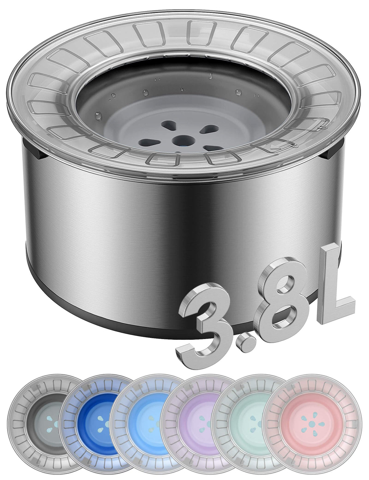 Heouvo water bowl with self-adjusting disk slows drinking for calmer hydration.