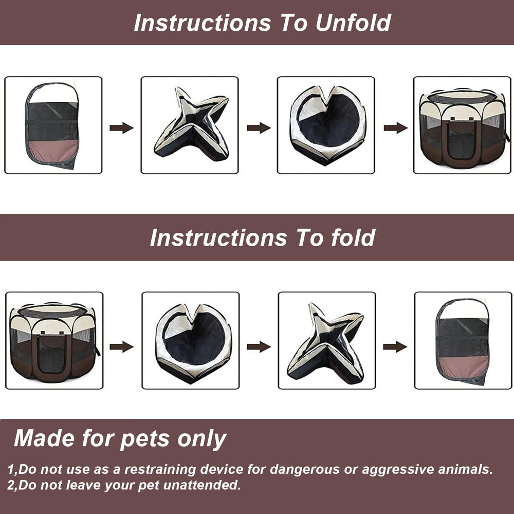 HEPEENG playpen folded compactly in carry bag for travel