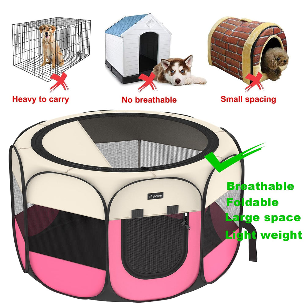 HEPEENG travel bag carries the playpen compactly for camping or park trips