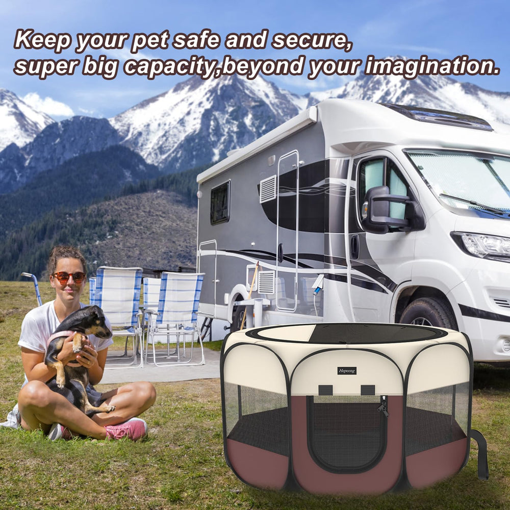 HEPEENG travel bag and carry case with playpen for easy transport