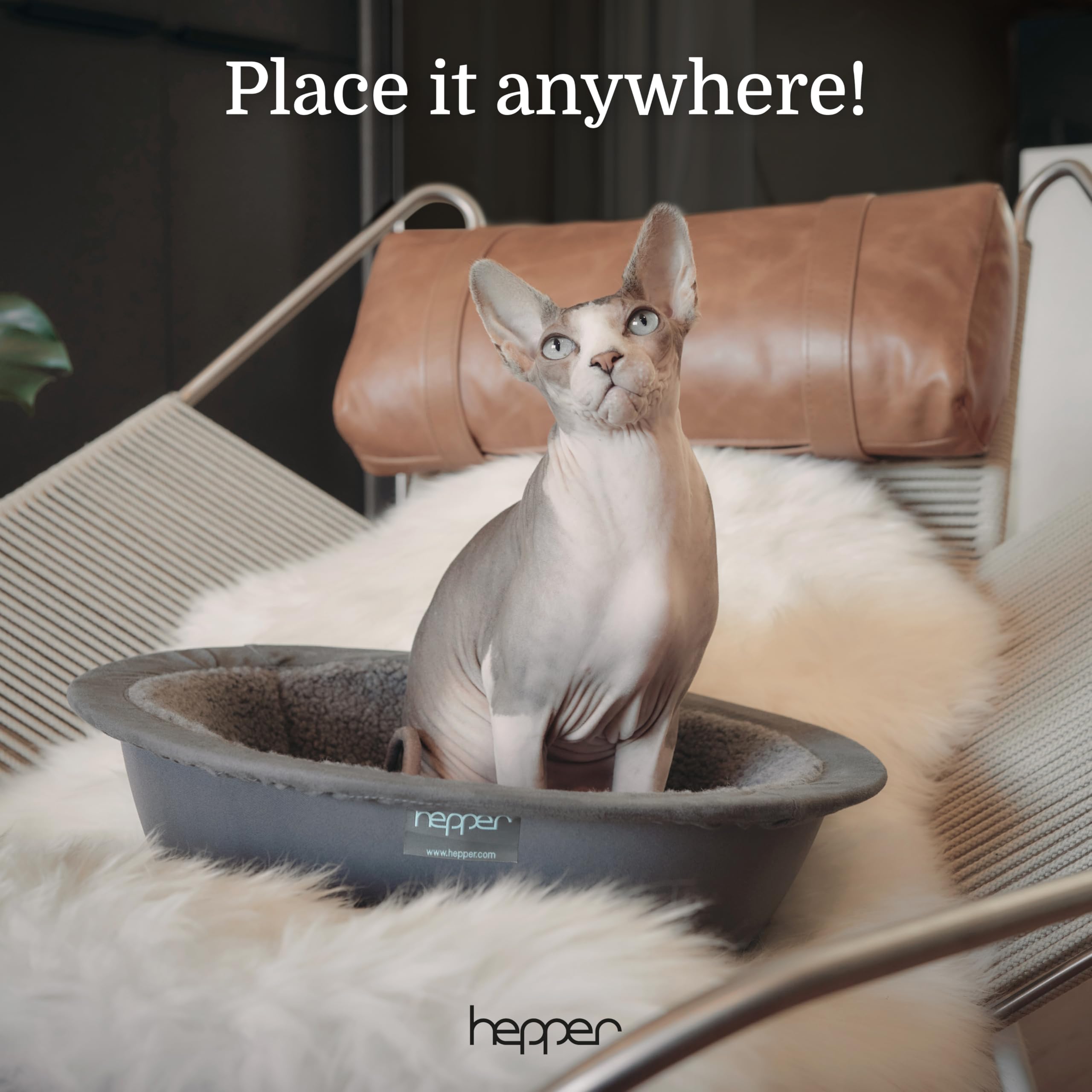 Hepper Cat Nest cozy round shape enhances calm resting space for cats