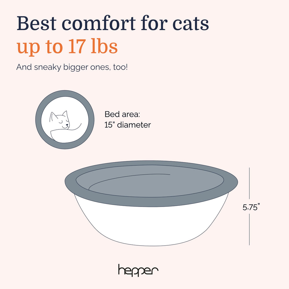 Hepper Cat Nest sherpa fleece detail adds plush warmth and durable comfort