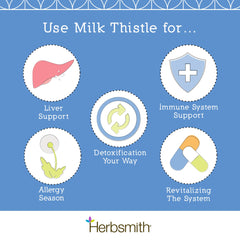 Herbsmith Organic Milk Thistle powder close-up highlights pure plant-based liver support