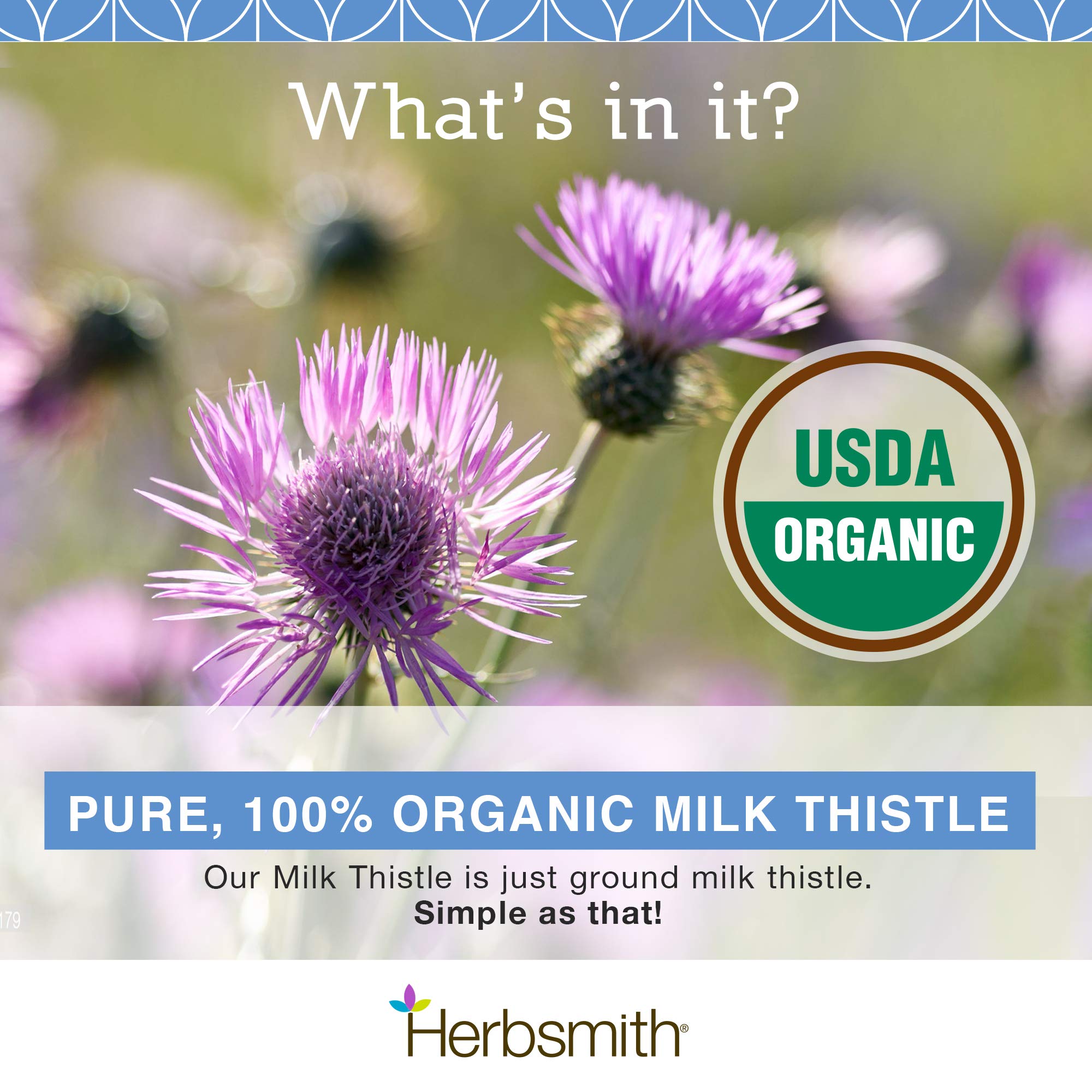 Herbsmith Milk Thistle closeup of whole-plant nutrients for pets