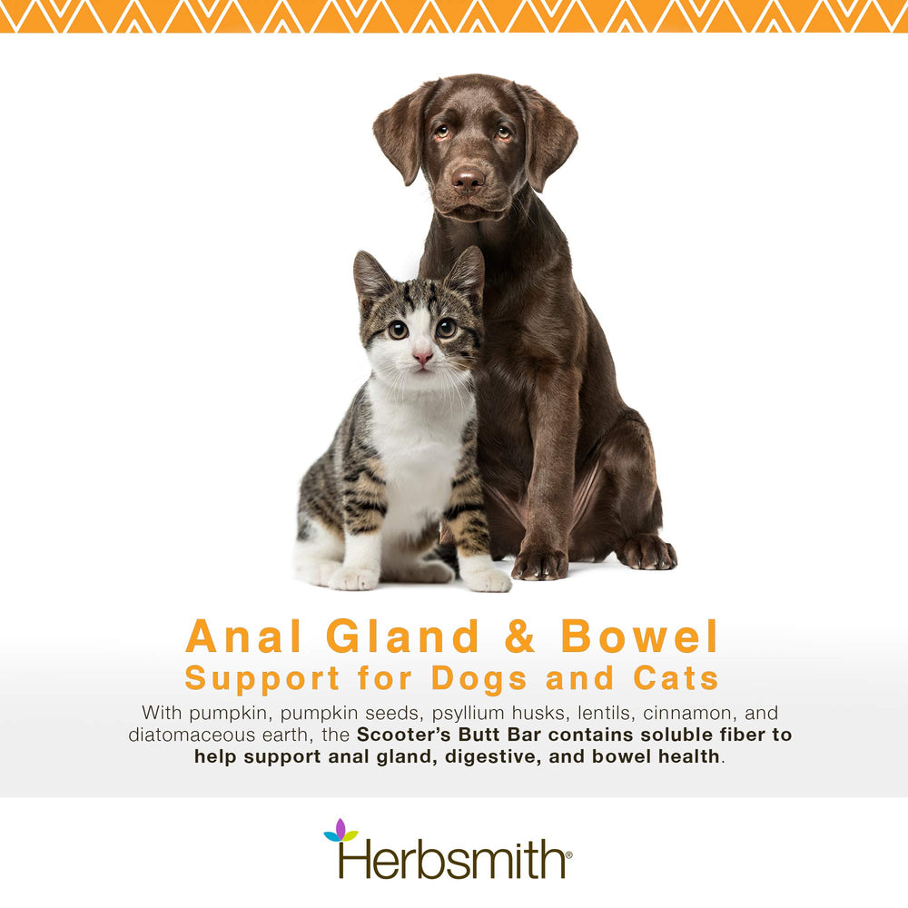 Herbsmith Scooter’s Butt Bars added to dog loaf or broth for serving