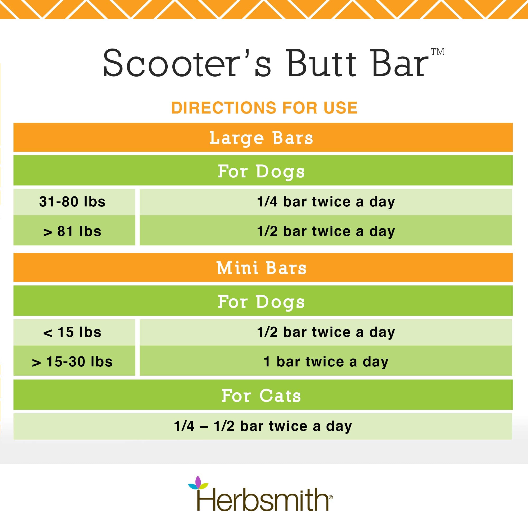 Herbsmith Scooter’s Butt Bars texture shown as a tasty treat-like bar