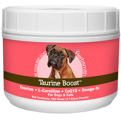 Herbsmith Taurine Boost bottle label highlighting the 4-in-1 heart formula.