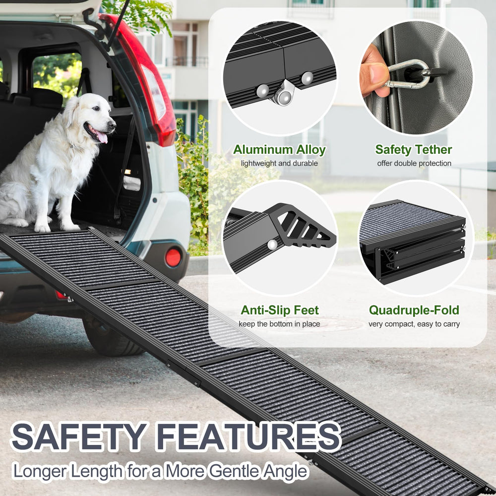 HerCcreta wigge dog ramp safety ropes and buckles secure use