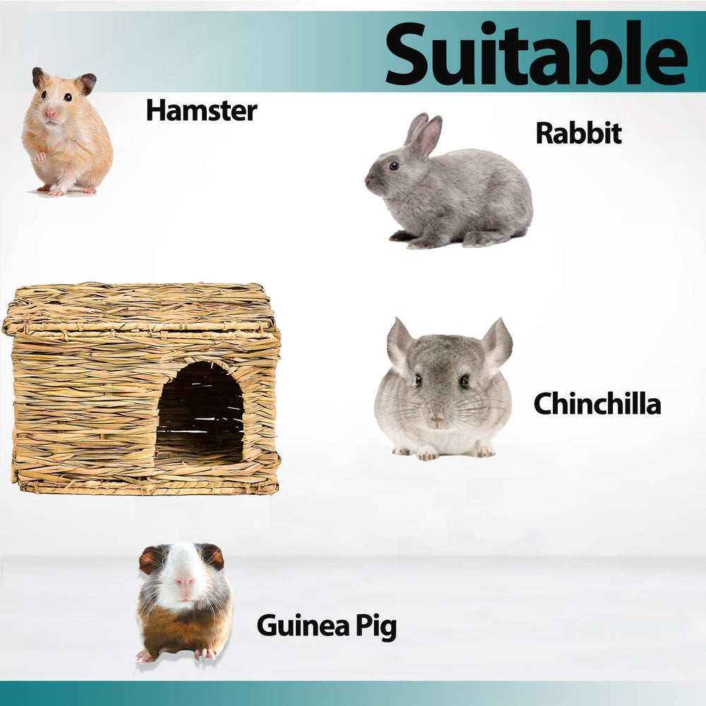 HERCOCCI Grass House large pet use showcases resting and hiding for rabbits and chinchillas