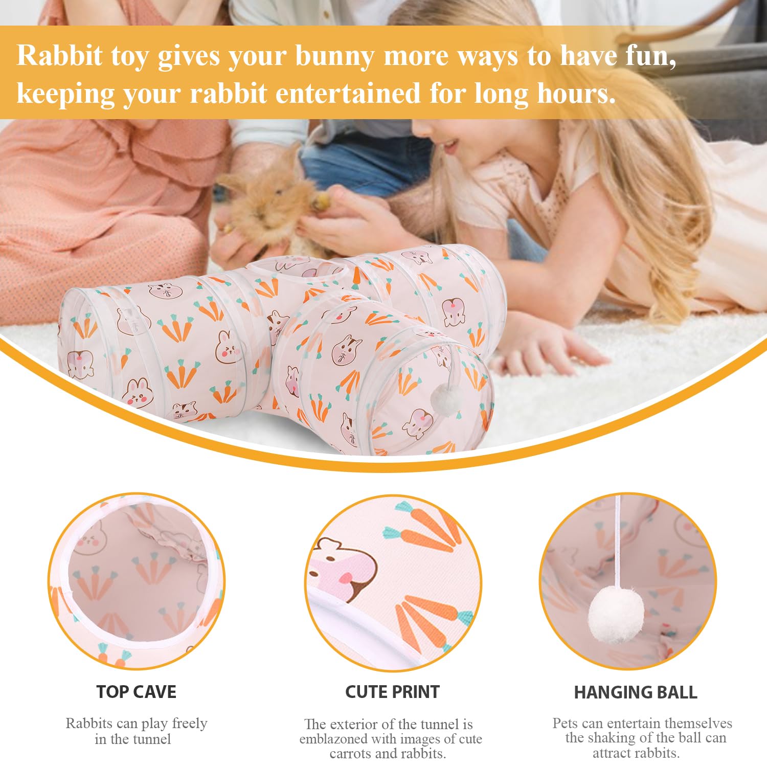 HERCOCCI papel crinkle interior tunel para estimulación sensorial.