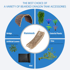 HERCOCCI reptile mat with soft seagrass texture for durable lounging.