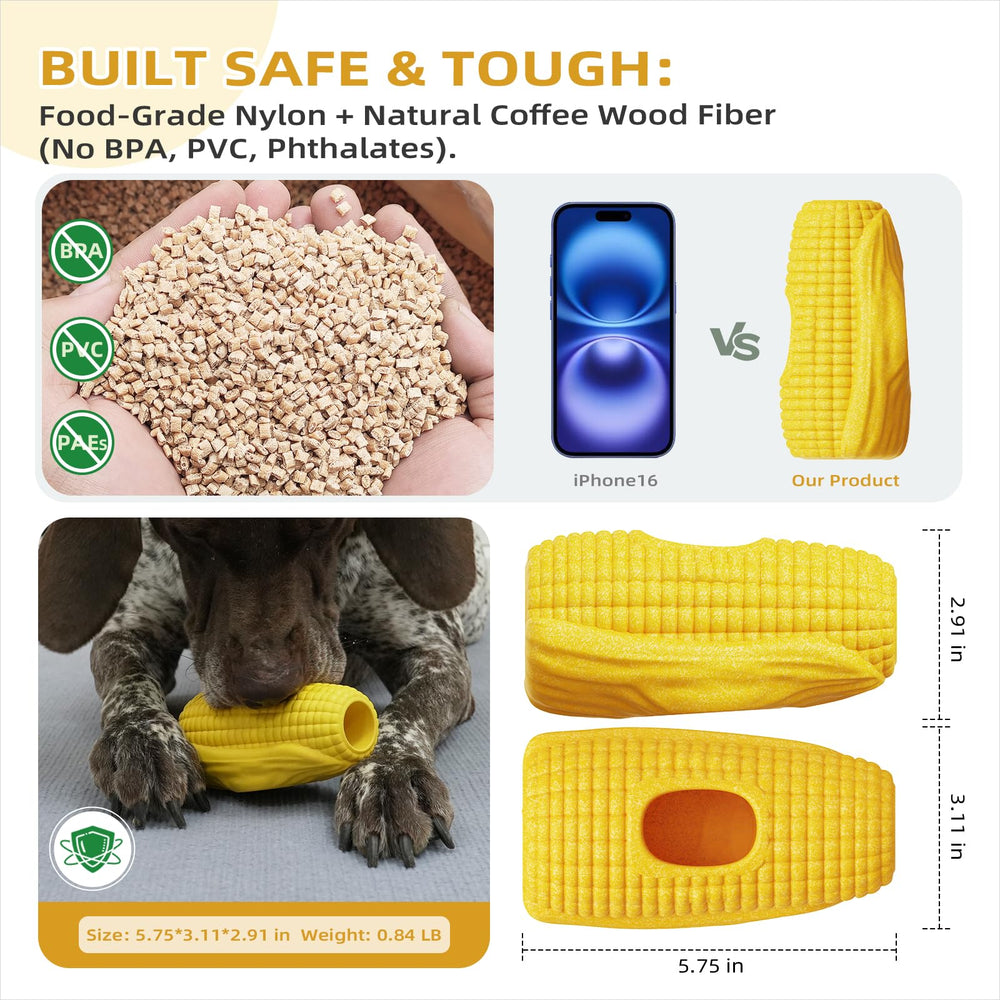 HeriNova aggressive chew toy dental-scrape ridges target plaque during chewing.