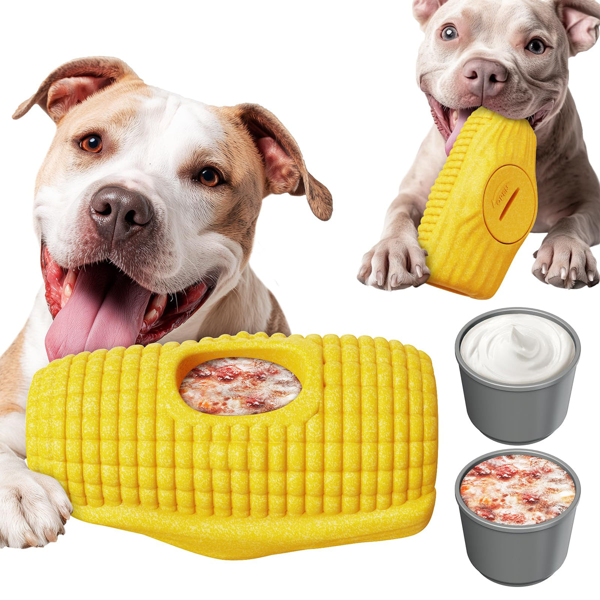HeriNova aggressive chew toy dual mold with two frozen-treat cavities for enrichment.