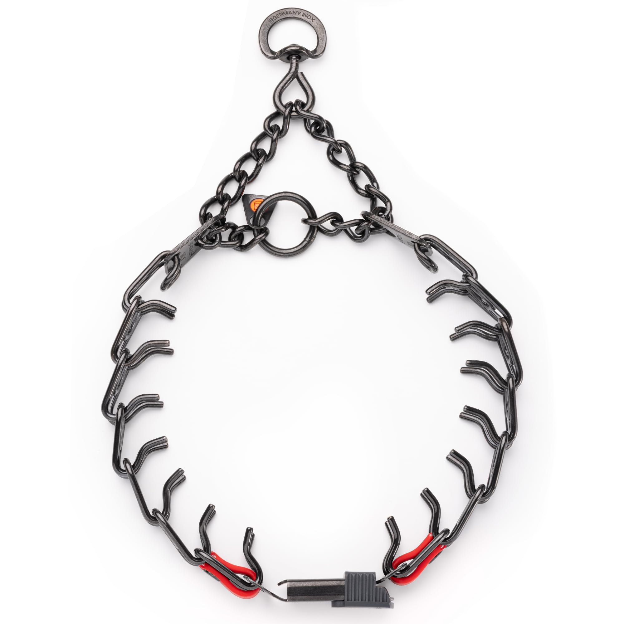 Herm Sprenger Biothane insert adds stable buckle connection and easy cleaning.