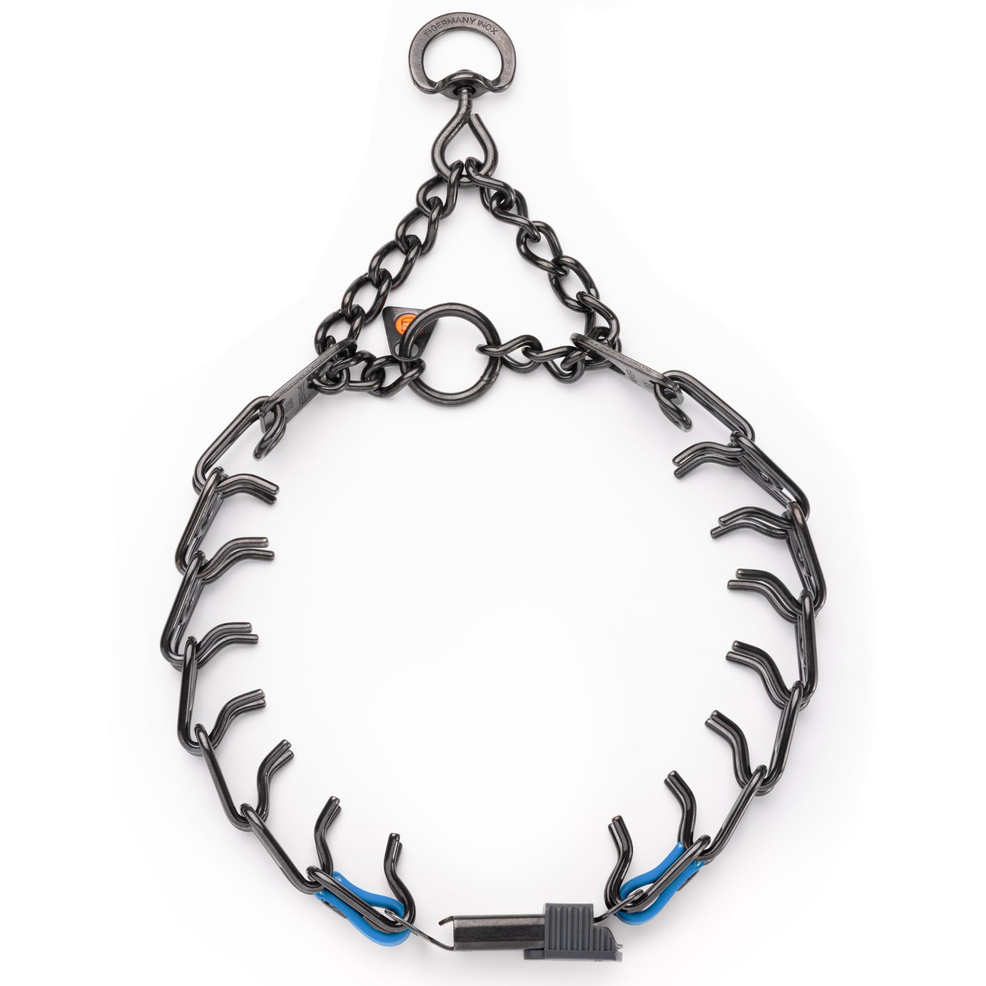 Herm Sprenger Biothane insert collar adds stability at the buckle for secure use.