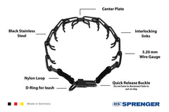 Herm Sprenger center plate connector detail showing symmetric tightening.