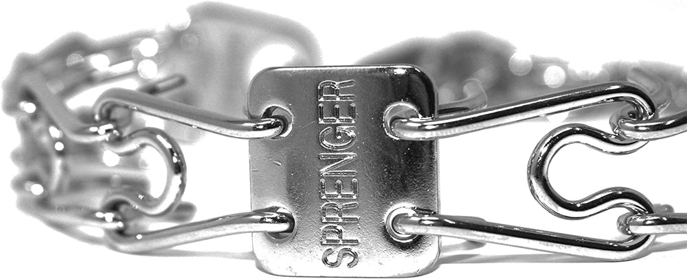 Herm Sprenger center plate connector ensuring even tightening on the neck.