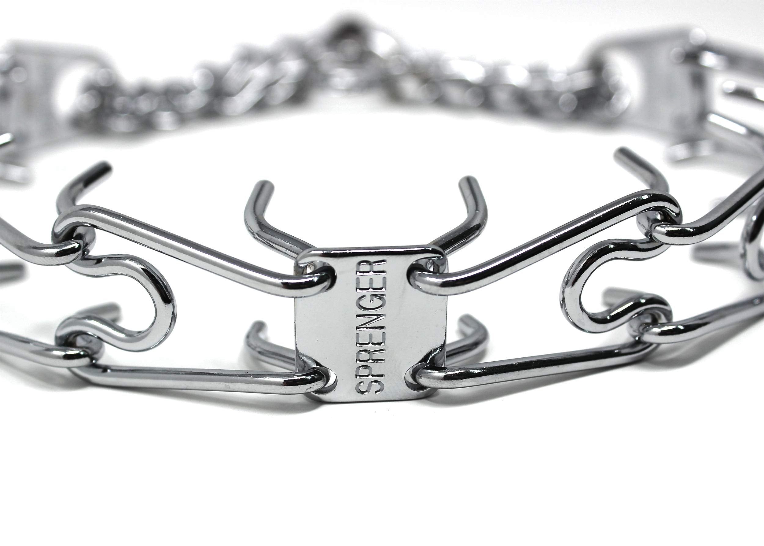 Herm Sprenger chrome-plated steel material close-up emphasizes durability.