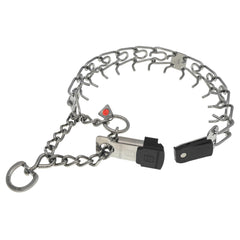 Herm Sprenger clicklock buckle demonstrates quick, secure removal without pulling over the head