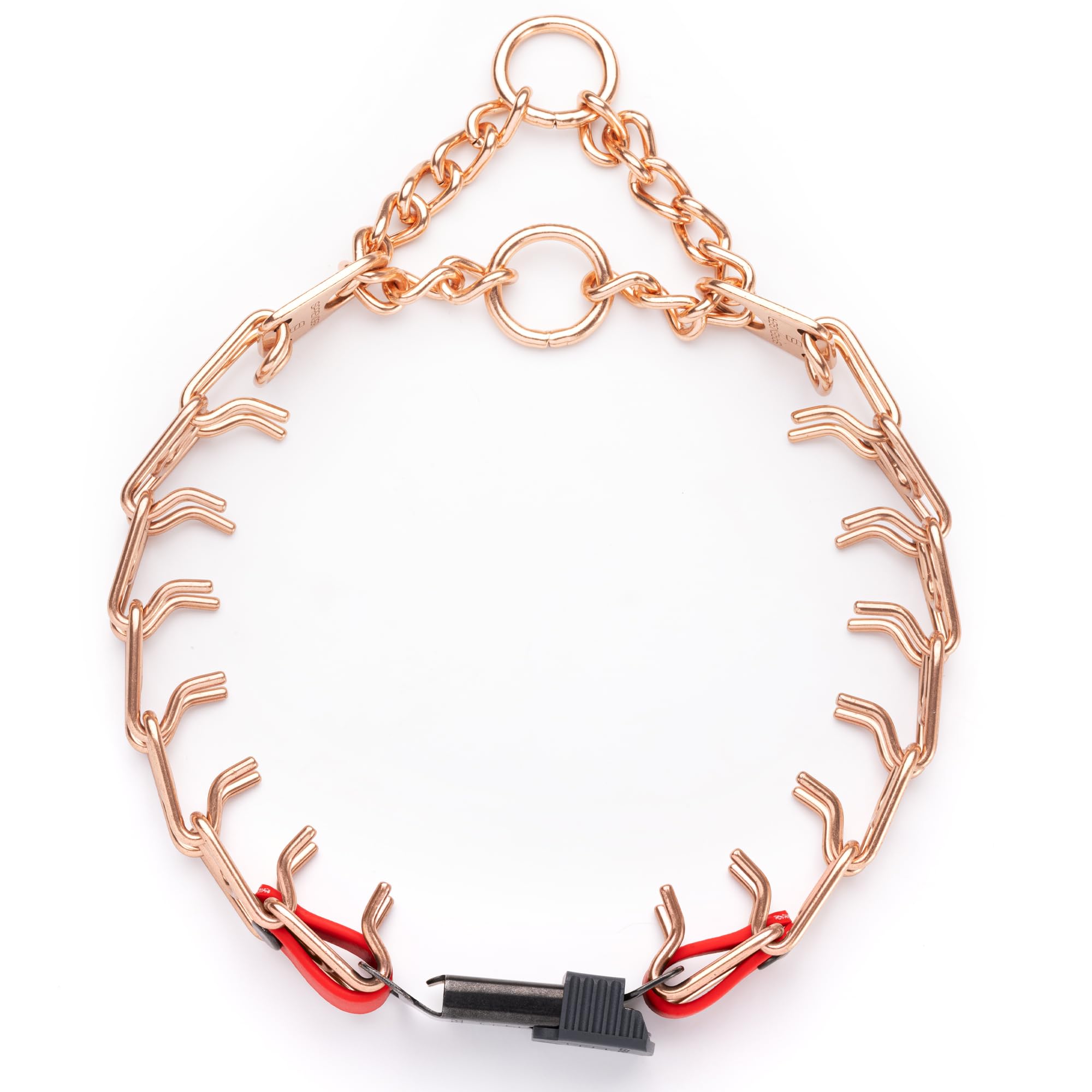 Herm Sprenger Curogan collar Biothane insert detail demonstrates buckle stability and durability.