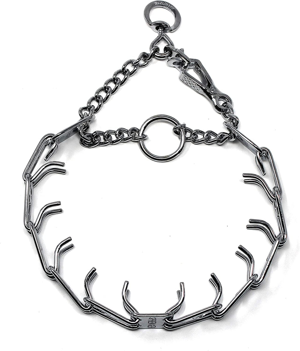 Herm Sprenger quick-release collar close-up showing easy on off during training.