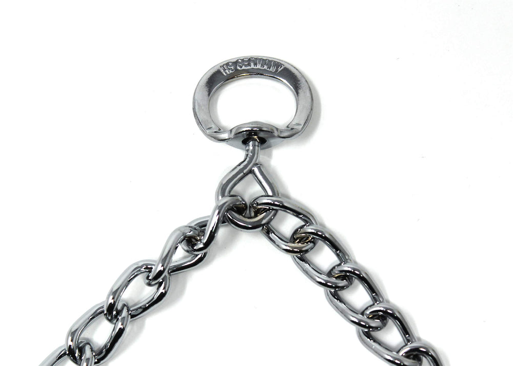 Herm Sprenger easy-on-off swivel detail highlights quick training setup.