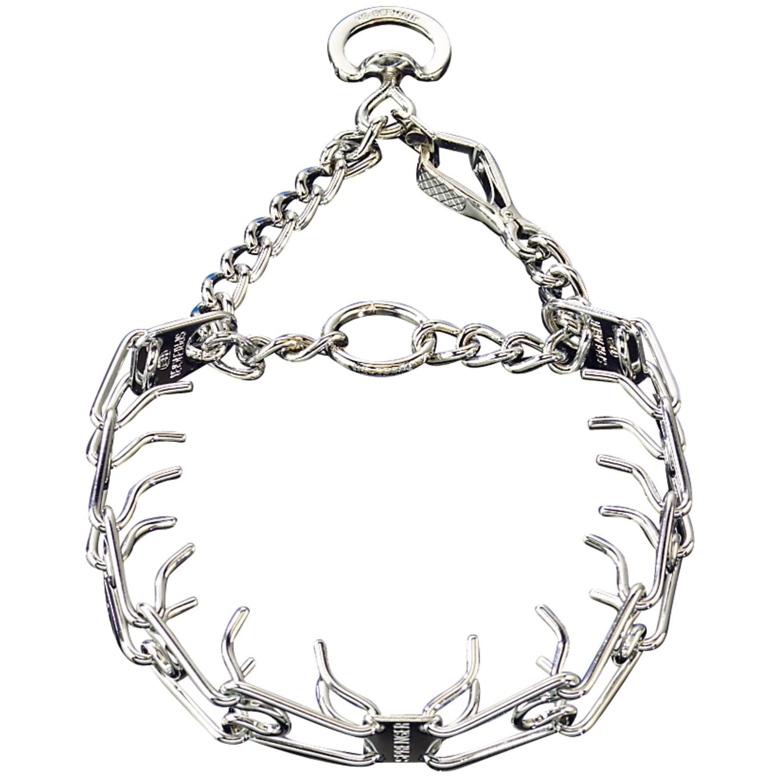 Adjustable links on the Herm Sprenger pinch collar for precise, comfortable sizing.