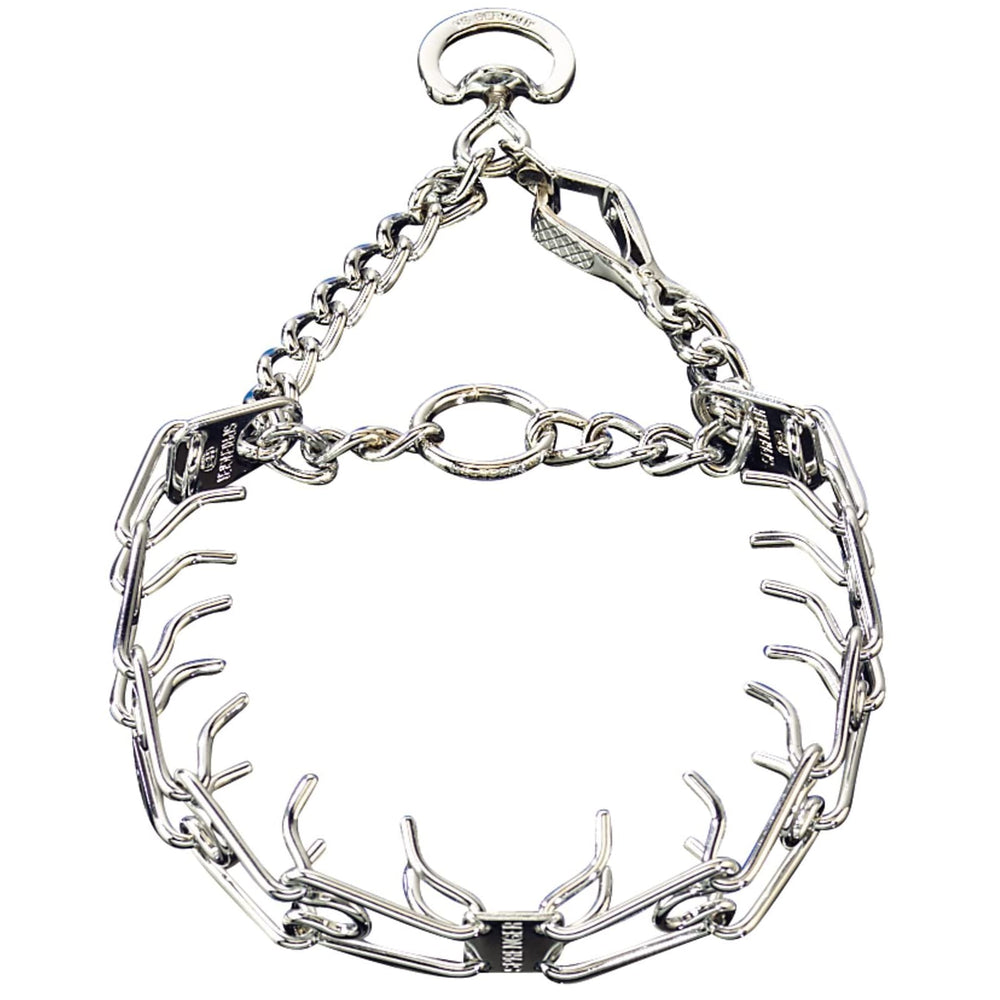 Adjustable links on the Herm Sprenger pinch collar for precise, comfortable sizing.