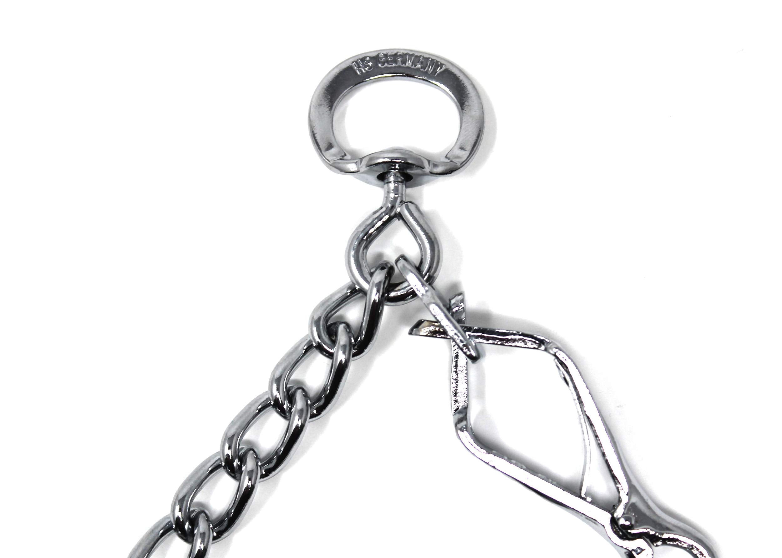 Herm Sprenger prong collar offers easy on-off use between training intervals
