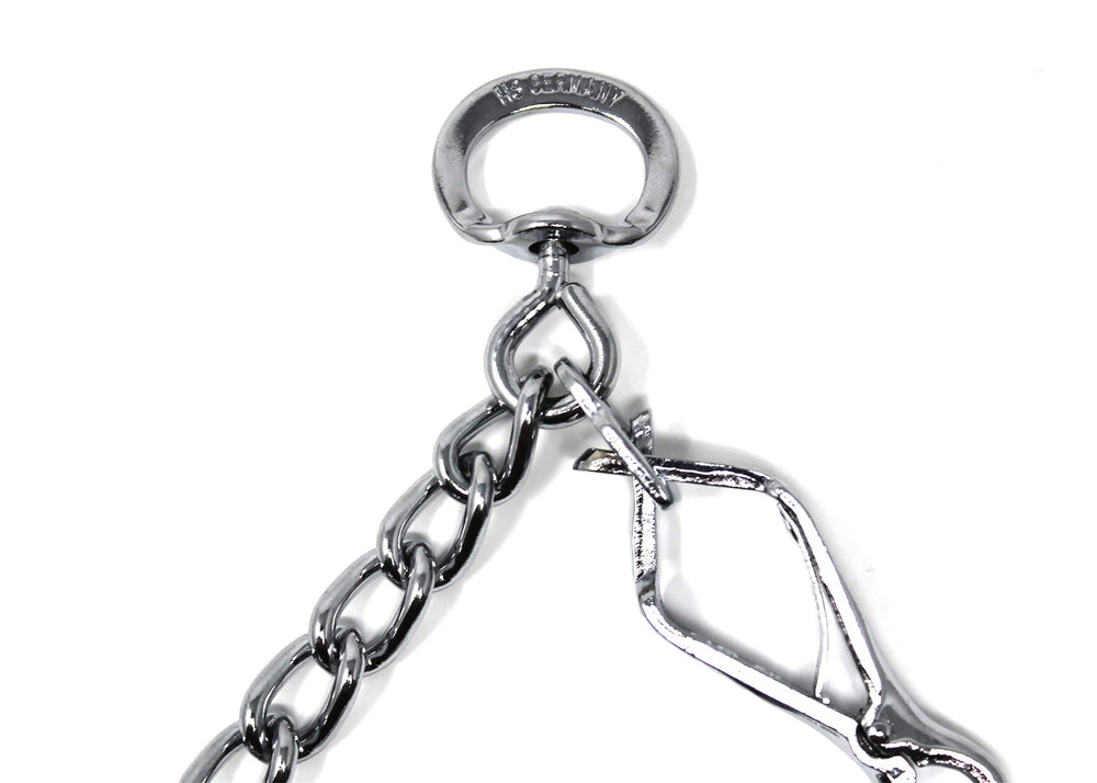 Herm Sprenger prong collar offers easy on-off use between training intervals