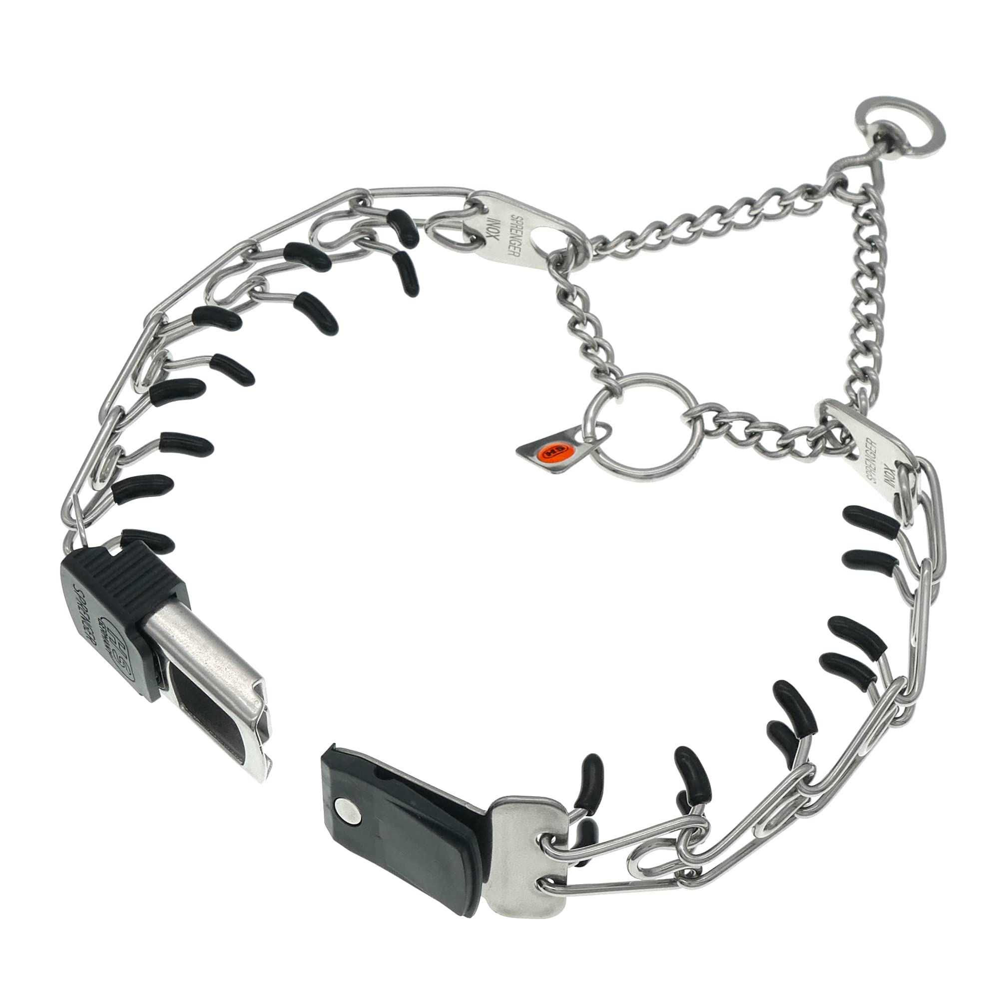 Herm Sprenger collar with extra links extended for growing dogs training