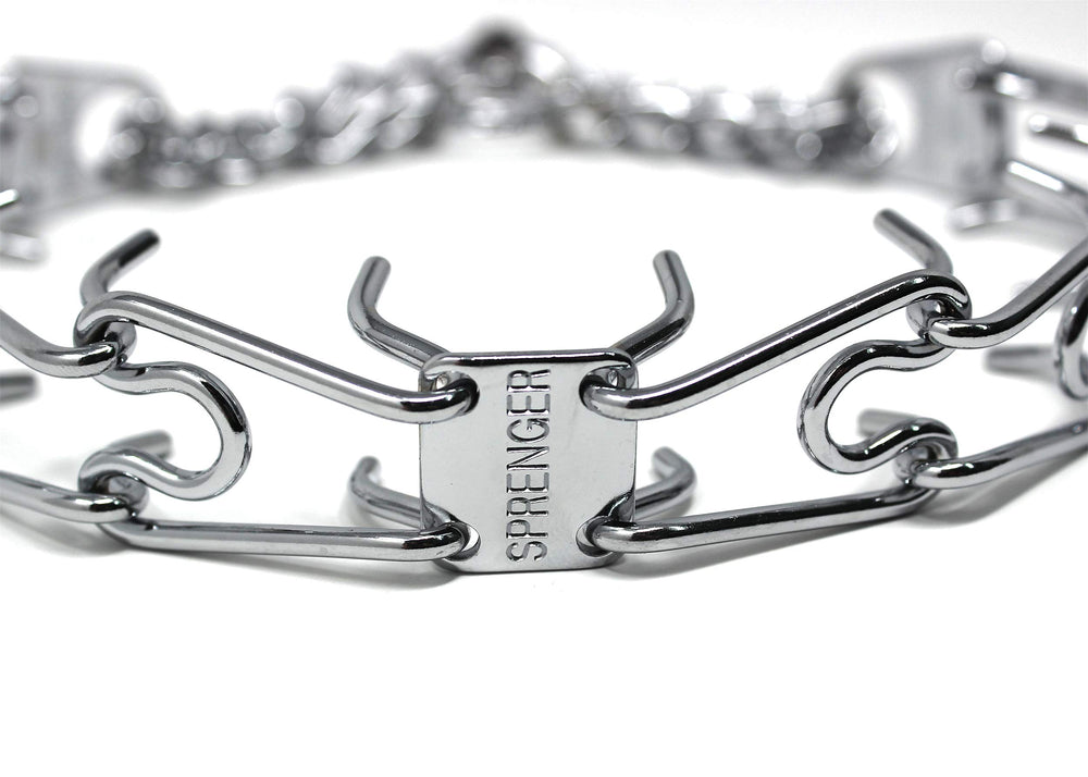 Herm Sprenger prong collar made in Germany tag illustrating craftsmanship