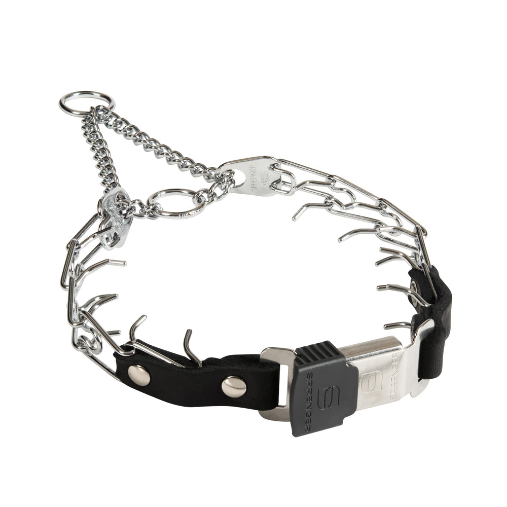 Herm Sprenger prong collar with quick-release enables smoother, tangle-free training sessions