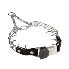 Herm Sprenger prong collar with quick-release enables smoother, tangle-free training sessions