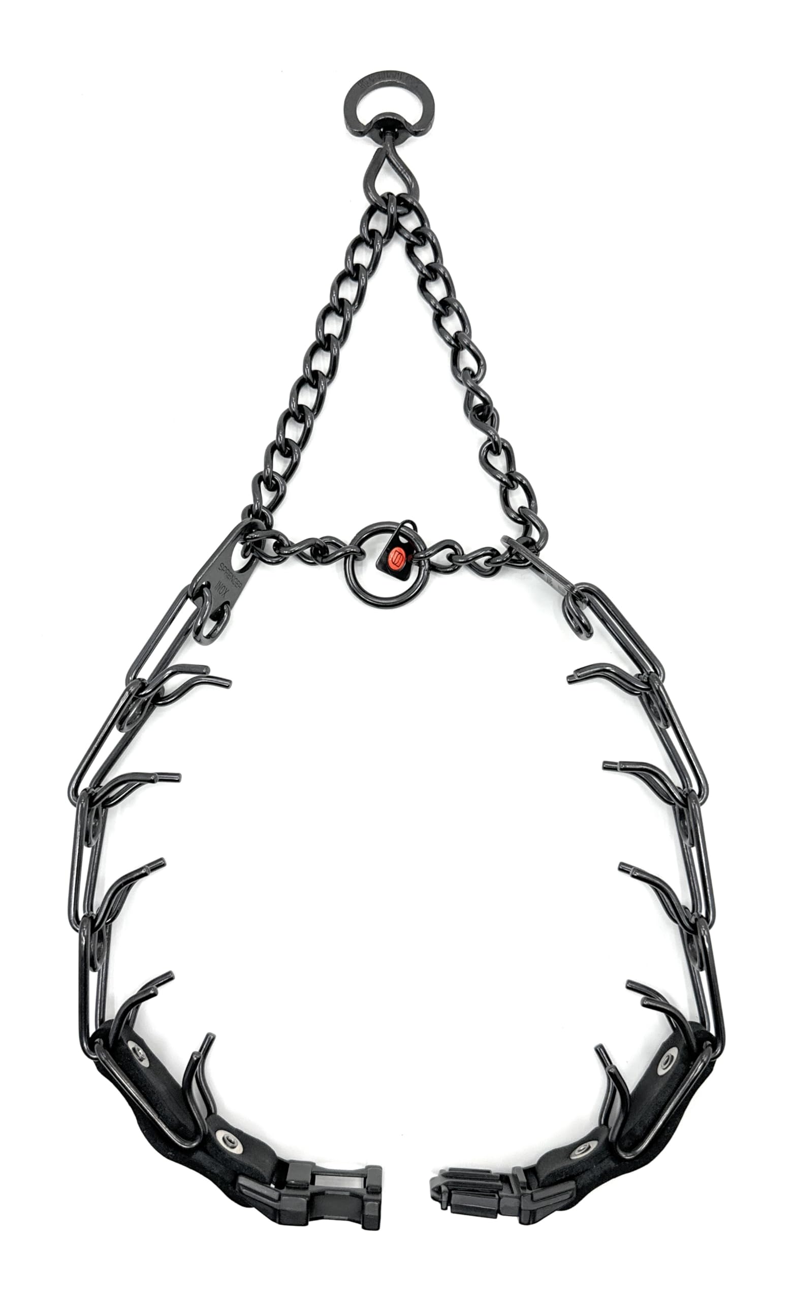 Herm Sprenger prong collar steel chrome plated from Germany offers durable, reliable training gear.