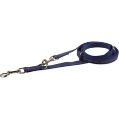 Herm Sprenger rubberized leash blue grip for secure hands-free training.