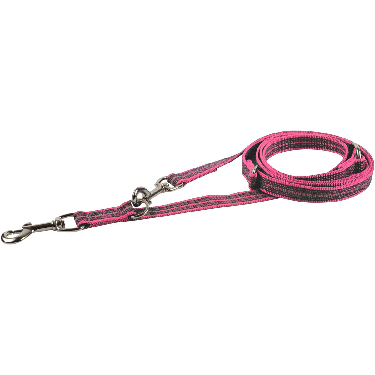 Herm Sprenger rubberized leash with hands-free pink design for safer evening walks.