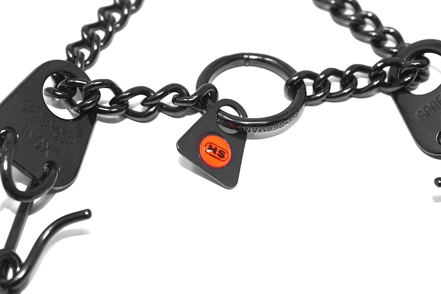 Herm Sprenger rust-resistant black stainless steel collar ready for outdoor use