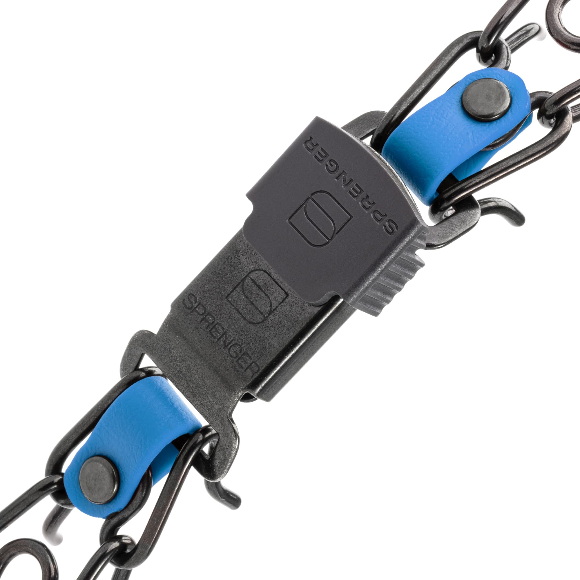 Herm Sprenger swivel D-ring collar enables 360-degree leash rotation.