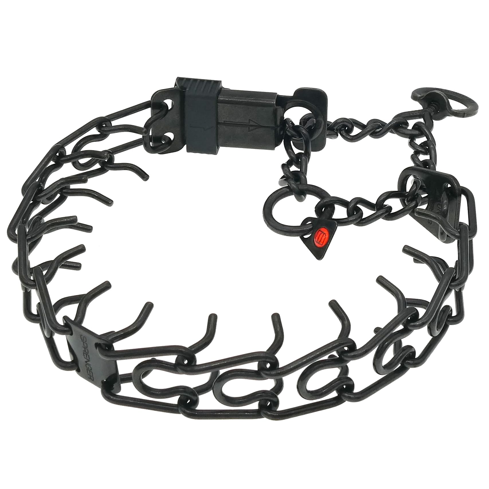 Herm Sprenger swivel D-ring in action provides tangle-free leash movement
