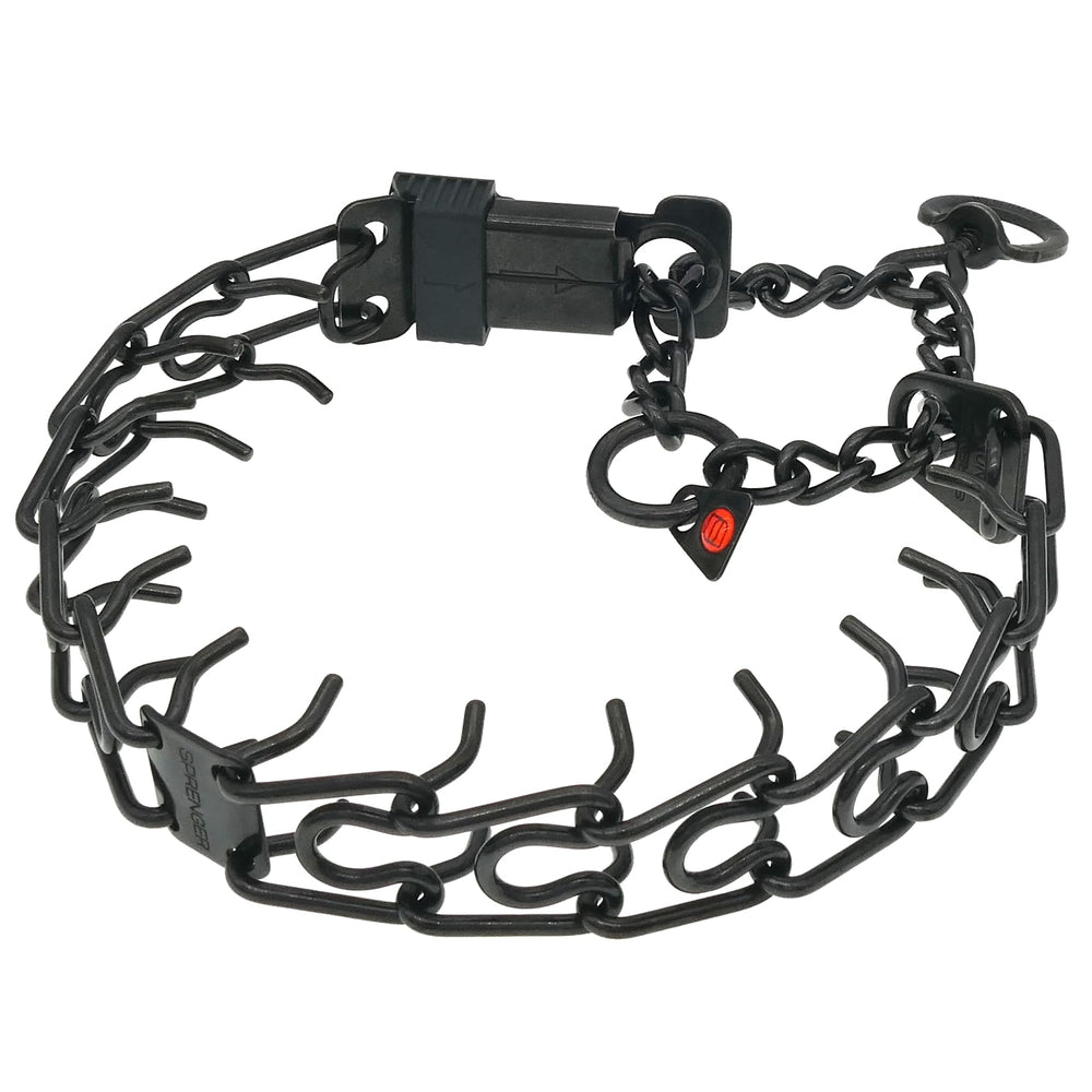 Herm Sprenger swivel D-ring in action provides tangle-free leash movement