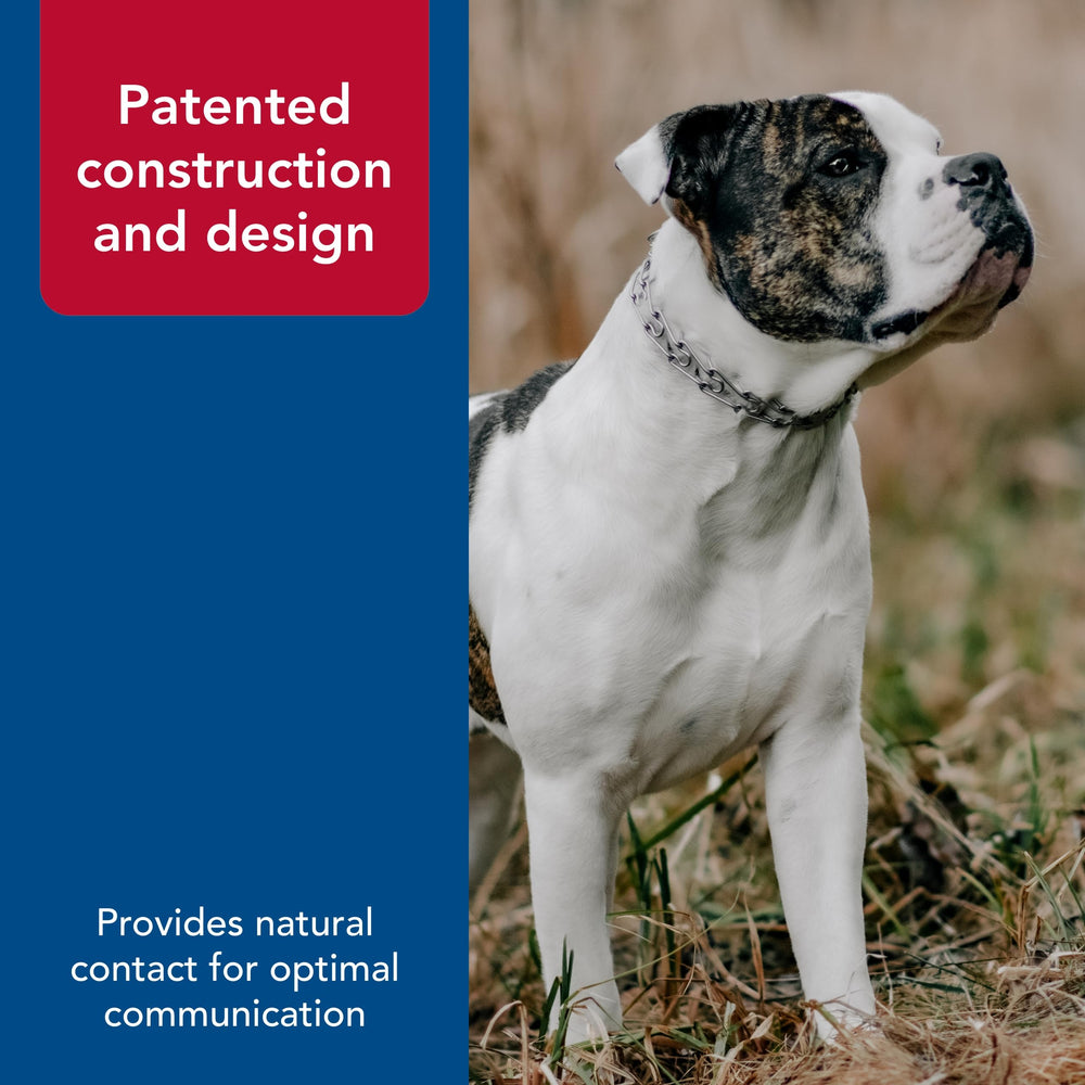 Herm Sprenger Ultra-Plus collar closeup highlights robust steel construction and craftsmanship.