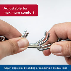 Herm Sprenger Ultra-Plus size adjustment by adding or removing links for a tailored fit.