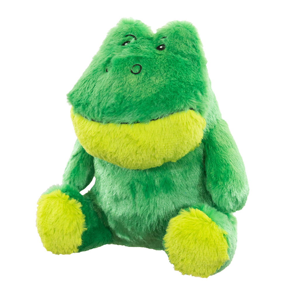 Hero Chuckles plush dog toy in bright colors promotes engaging playtime.