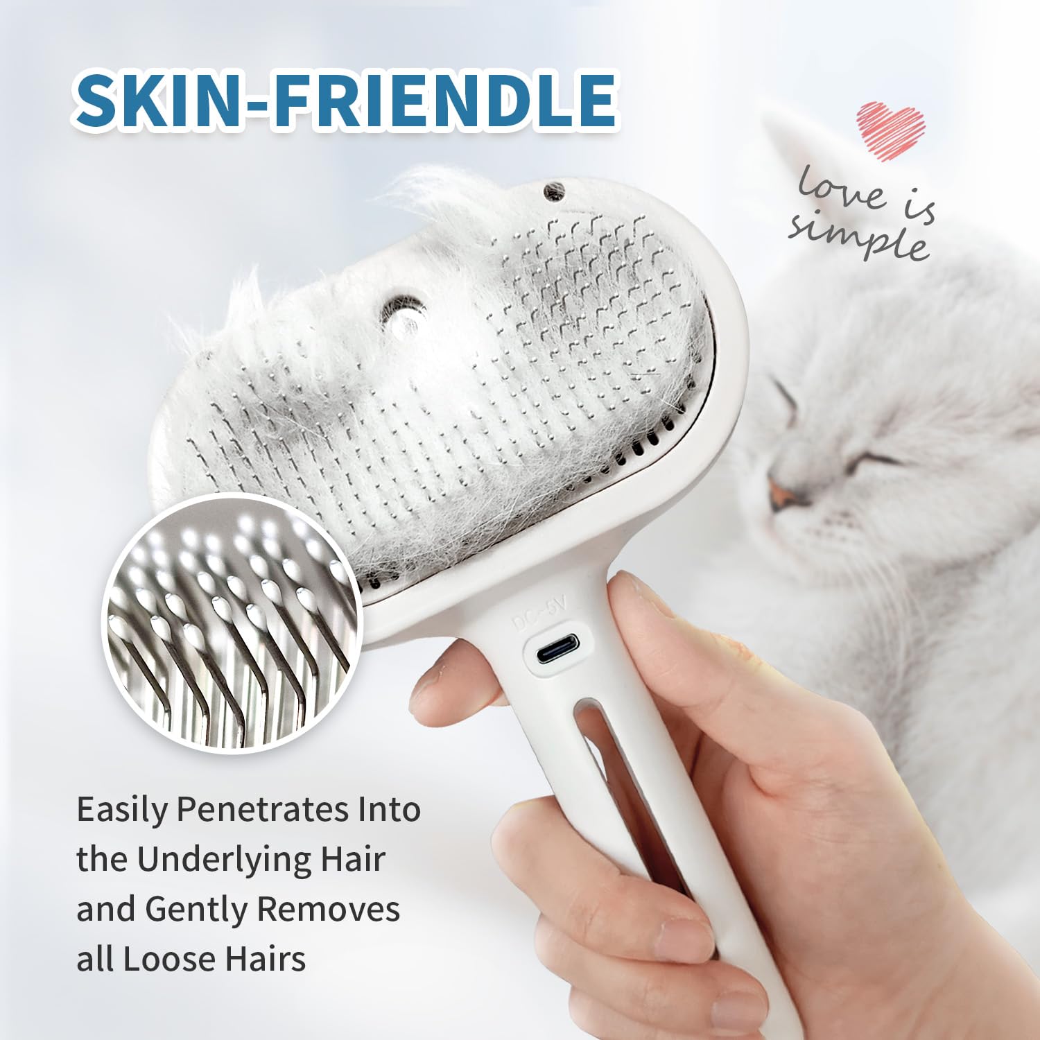 HeroKitty cepillo para pelo largo y corto, sirve para cualquier pelaje.