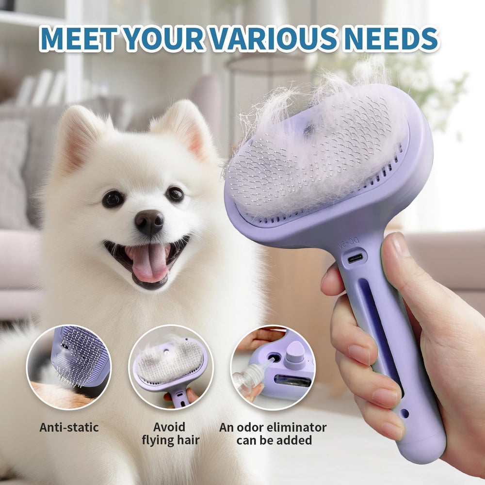 HeroKitty cepillo de vapor antiestático para mascotas, deja el pelaje suave.