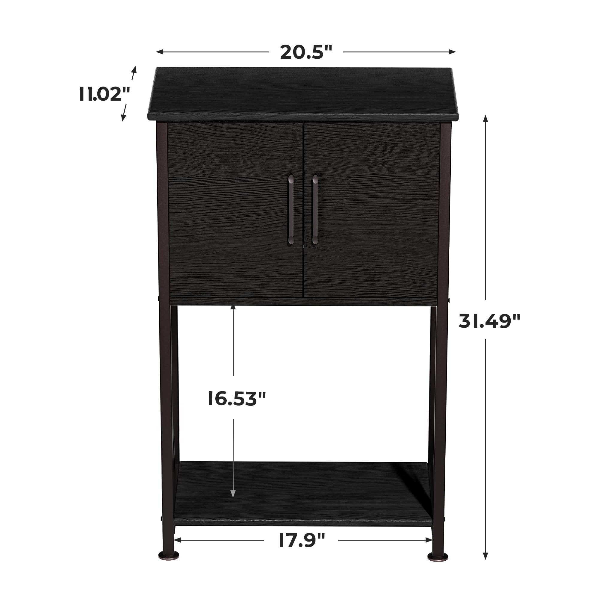 Herture compact dimensions 20.5 by 11.02 inches save space.